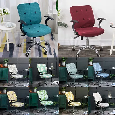 $10.99 • Buy 2PCS/Set Stretch Office Chair Cover Computer Rotate Seat Cushion Backrest Cover