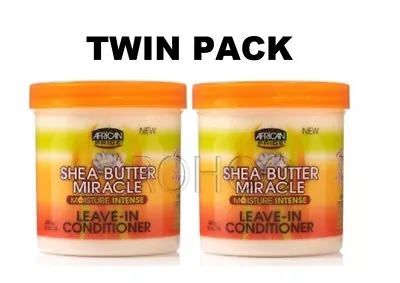 £12.47 • Buy 2 X African Pride Shea Butter Moisture Intense Miracle Leave In Conditioner 425g