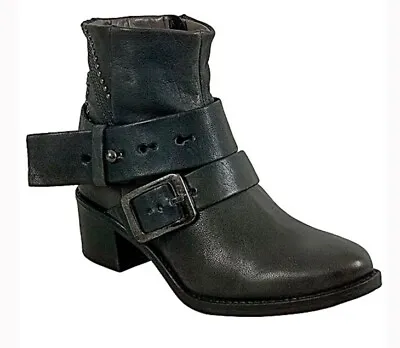 Miz Mooz Faithful ~ Black Leather Ankle Boots Size 10 NWOB • $150