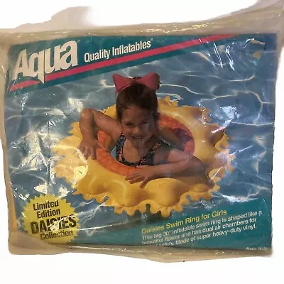 Vintage Aqua Leisure Quality Pool Float Inflatables 30” Daisy Ring Sealed 1994 • $23.96