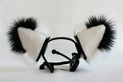 $18.99 • Buy WHITE FOX Ears Furry Kitty Cat EAR Wolf NECOMIMI COVERS ONLY Cosplay Anime