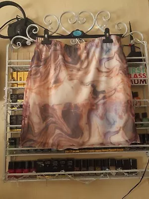 £4 • Buy Galaxy Graphic Print Shein Mini Skirt Size XL