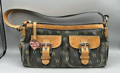 Dooney & Bourke Multicolor Satchel Shoulder Bag Jaquard PVC Leather Straps • $34.99