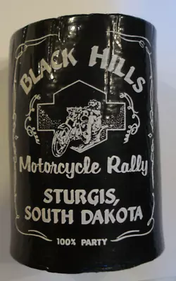 RARE Black Hills Motorcycle Rally Sturgis South Dakota Can Koozie Harley Cooler • $14.24