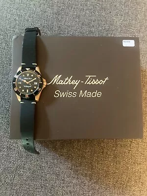 Mathey-Tissot Vintage Bronze Black Dial Automatic Diver Watch H901BZN • $300