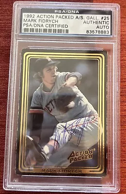 1992 Action Packed Mark Fidrych PSA AUTO Certified #Rare #HOT #TheBird • $49.99