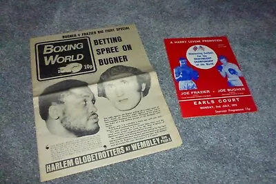 JOE FRAZIER V JOE BUGNER FIGHT ONSITE PROGRAM AND SOUVENIR MAGAZINE 1973 • £18.99