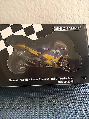 MiniChamps Yamaha YZR-M1 James Toseland Tech3 Yamaha Team MotoGP 2008 1:12 NIB • $150