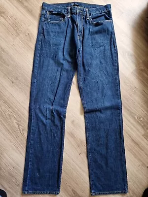 Mens Gap Jeans 34W 34L Blue Straight Leg • £8