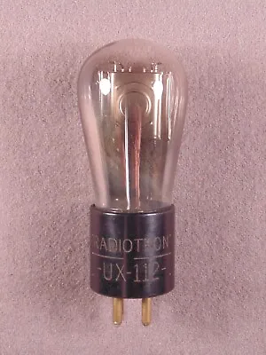 $13.99 • Buy 1 UX-112 RADIOTRON Engraved Base Antique Radio HiFi Amp Vintage Vacuum Tube