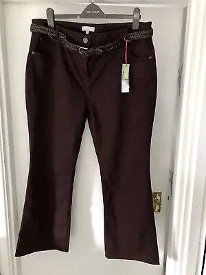 M&S Brown Bootcut Stretch Jeans 18 S • £5