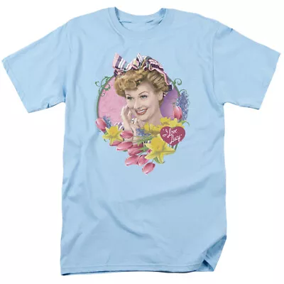 I Love Lucy Springtime Logo T Shirt Lucy Mens Licensed Classic TV Light Blue • $17.49