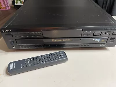 Sony CD Player 5 Disc Changer CDP-CE505 Vintage With Remote TESTED *FAST SHIP* • $99.99