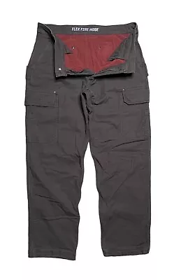 Duluth Trading Men’s (36x32) Fleece Lined Flex Fire Hose Brown Cargo Pants • $39.99