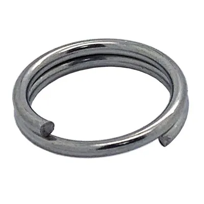 Heavy Duty LG 64mm Stainless Steel Jailers Thick Wire Key Fob Split Ring NO RUST • £4.99