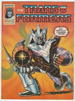 Marvel UK 1987 TRANSFORMERS #118 Fine G1 Comics Galvatron Deaths Head Rodimus • $8.50