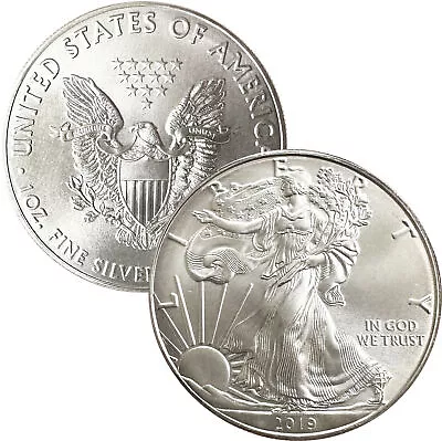 2019 Eagle S$1 MS .999 MINT STATE UNCIRCULATED Silver Eagle Coin ONE OUNCE (1) • $35.95