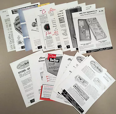 Springfield OH: 1956 CHANEY MFG. THERMOMETER CORP Lot 28 Dealer Product Sheets + • $12