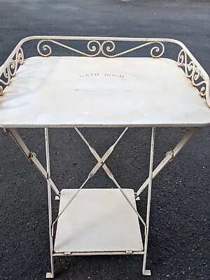 Vintage Style Shabby Chic Metal Washstand • £25