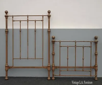 Vintage French Style Brass Twin Headboard And Footboard By Barcalo & Boll Mfg • $1250