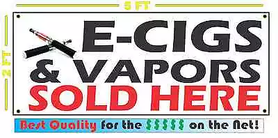 CIGS & VAPORS SOLD HERE Full Color Banner Sign Smoke Shop Cigarettes • $22.45