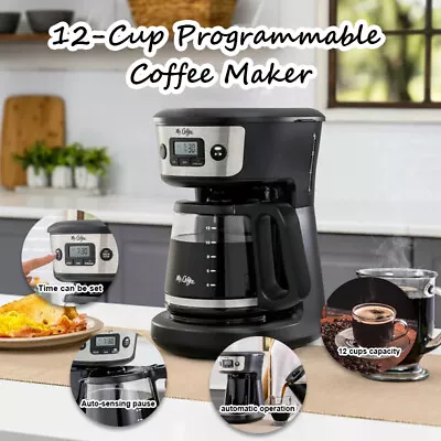 Mr. Coffee 12-Cup Programmable Coffeemaker With Strong Brew Selector - Black... • $27.44