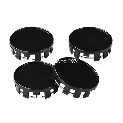 4x Universal Gloss Black Wheel Hub Center Caps Covers Wheel Rim Hub Cover Caps • $18.47