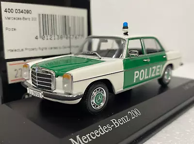 Minichamps 1:43 Mercedes Benz 200 W115 Police Polizei Scale Model Car Diecast • $79.80