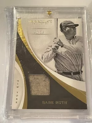 Babe Ruth 2017 Immaculate  Worn Jersey Patch 2/10 Yankees Hof Rare • $899.99