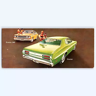 1971 AUTOMOBILE POSTCARD PLYMOUTH Duster & Duster 340 W Models FACTORY MOPAR • $7.49