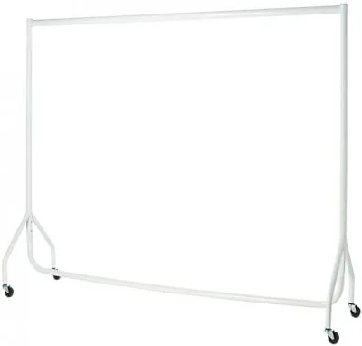 White Heavy Duty Metal Garment Clothes Display Market Rail Stand Free Extension • £49.95