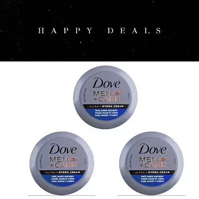 Dove Men+ Care Ultra - Hydra Cream - Face | Hands | Body - (3x 75ml) • £9.79