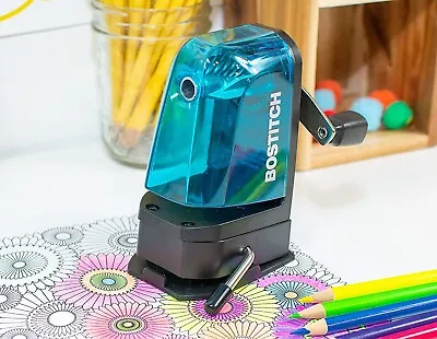 Bostitch Multi-Mount Manual Pencil Sharpener Vacuum Mount Or Screw Blue • $15.11