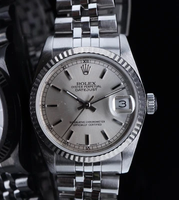 $6995 • Buy Vintage 1997 Rolex Datejust Steel Midsize Watch Ref 68274 Box & Docs & Tags