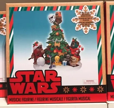 DISNEY Star Wars EWOK Musical Christmas Tree Figurine Holiday 2021  NEW • $129