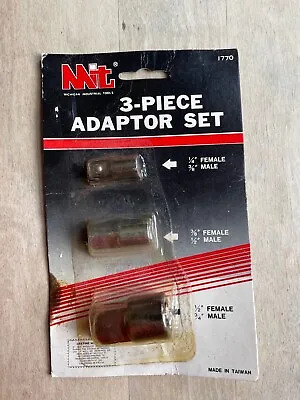 MIT MICHIGAN 3 Piece ADAPTOR SET Socket Wrench 1/4-3/8  3/8-1/2  1/2-3/4  NOS • $20