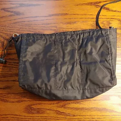 Make Up Travel Bag - Multiple Pockets Of Various Sizes - Black Canvas - K • $4.50