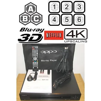 Oppo Digital Bdp-103 Multi Region Code Free 3d Blu-ray Player 4k Upscaling Used • $549.99