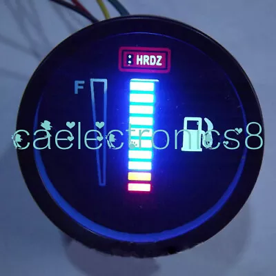 DC12V Universal Car 2  Fuel Level Meter Gauge Motorcycle LED Digital Display • $13.32