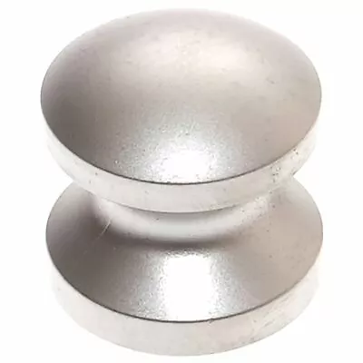 ROUND 23mm NICKEL PUSH LOCK DOOR CUPBOARD KNOB IN THREAD FOR CARAVAN MOTOR HOME • £7.99