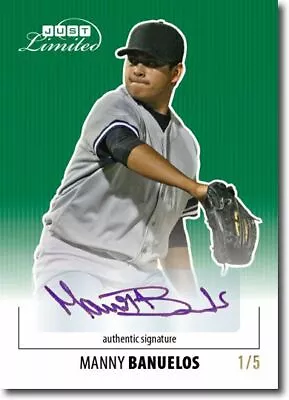 MANNY BANUELOS 2011 Just LIMITED Rookie Autograph GREEN Auto RC #/5 • $38.99