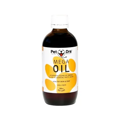 New Pet Drs Mega Oil Oral Liquid 200ml With Omega 3 6 & 9 Healthy Skin & Coat • $17.89