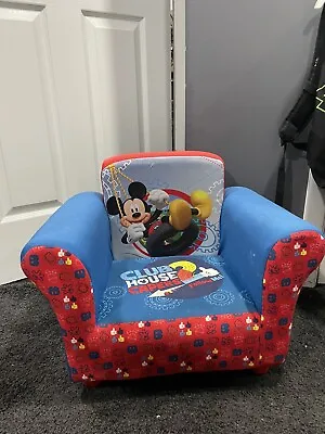 Delta Children Upholstered Chair Disney Mickey Mouse Good Condition • £38.57