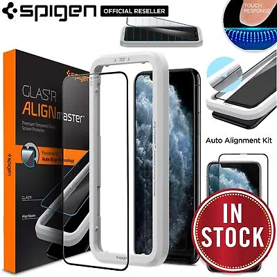 $22.99 • Buy SPIGEN GLAS Full Cover AlignMaster For Apple IPhone 11 Pro XS X Screen Protector