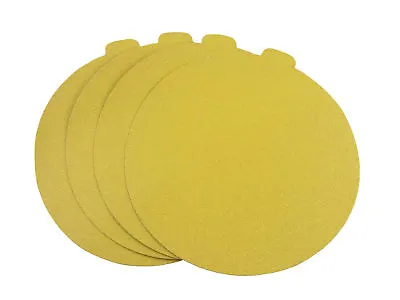 8 Inch Gold Adhesive PSA Paper Tab Sanding Discs (25 Pack 80 Grit) • $24.18