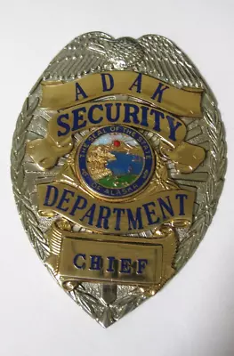US NAVY ADAK ALASKA CHIEF SECURITY POLICE BADGE PIN OBSOLETE Vintage Usn • $140