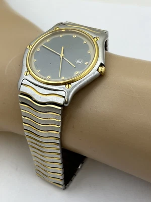 $249.99 • Buy  Ebel Classic Wave 183903 Men’s 34mm Case Two-tone 18KYP/SS Watch Grey Dial
