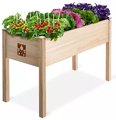 Raised Garden Bed - Elevated Wood Planter Box With Bed Liner • $69.99