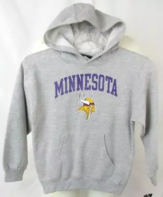 Minnesota Vikings Kids S (4) M (5/6) Or L (7) Screened Pullover Hoodie AVIK 197 • $25.49