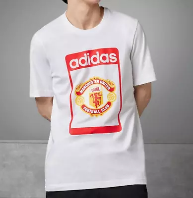 New Men's Adidas Originals Manchester United Trefoil Tee Shirt ~medium  #ip5552 • $24.50